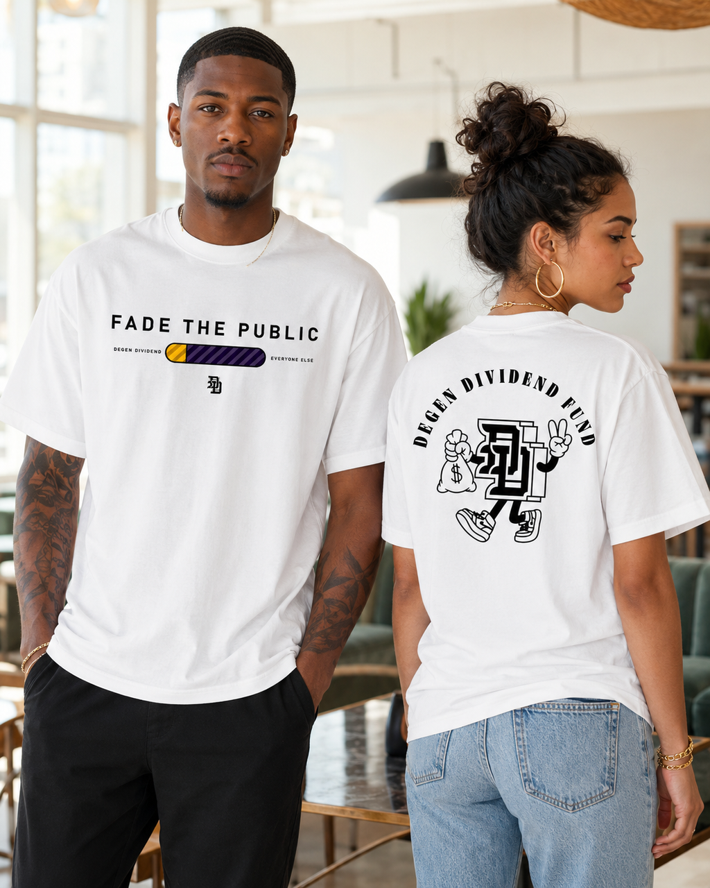 Fade The Public Tee — White