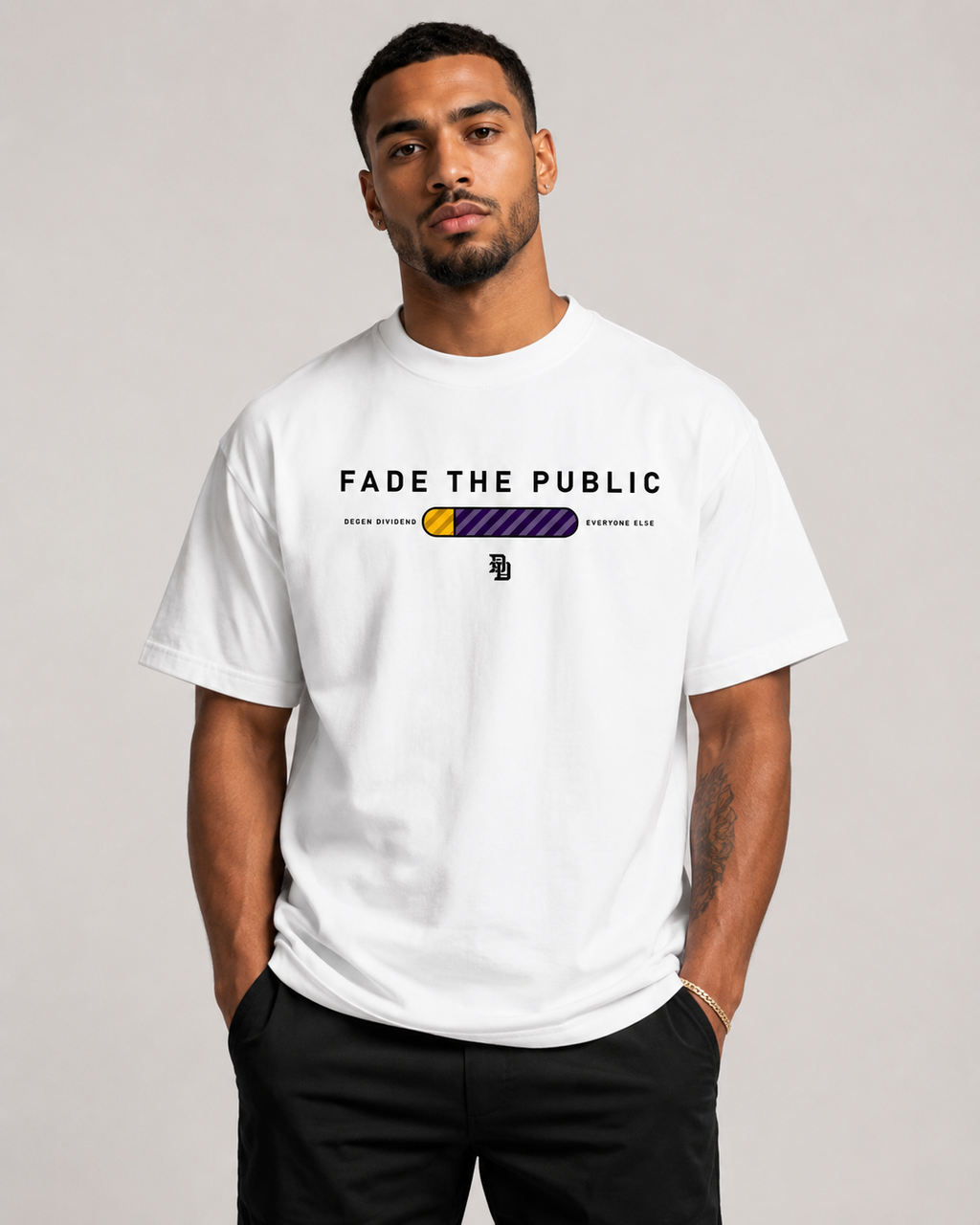 Fade The Public Tee — White