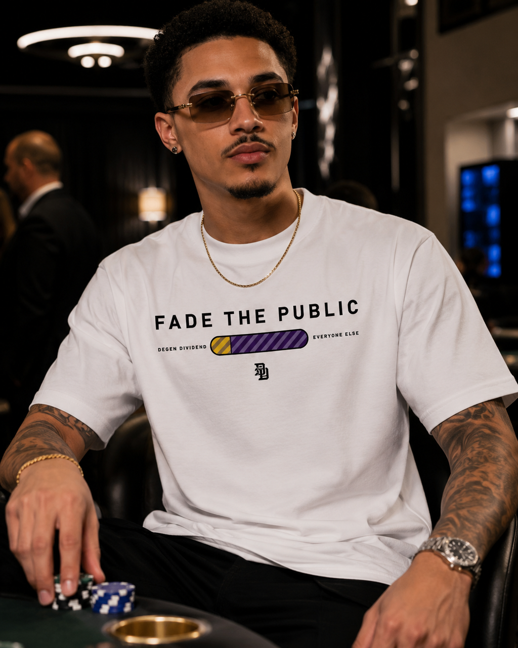 Fade The Public Tee — White